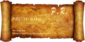 Páll Rita névjegykártya