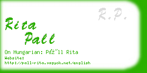 rita pall business card